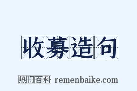 收募造句是什么意思的图片